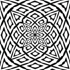 Geometric vector pattern with triangular elements. abstract ornament for wallpapers and backgrounds. Black and white colors. 