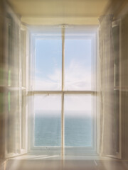 Obraz na płótnie Canvas Sunlight Beaming in an Old Irish Window
