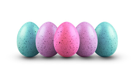 Easter eggs isolated on white