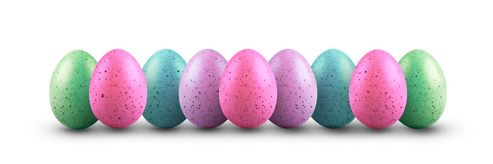 Easter eggs isolated on white