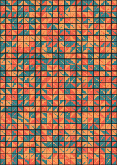 Abstract Geometric Pattern generative computational art illustration