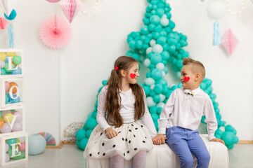 Valentine's Day and cute couple of children