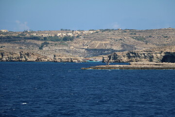 Fototapeta premium Ferry between Gozo and Malta 