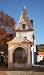 Chapel at Linecka street in Cesky Krumlov. Czech republic