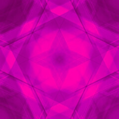 Scalding triangular strokes of intersecting sharp lines with pink triangles and a star.