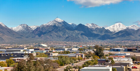 Snow Dusted McDowell Mountains