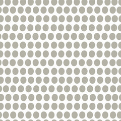 Vector seamless pattern, grey dots on white background.