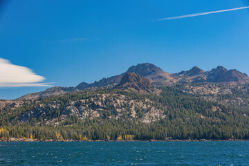 Sunny view of the Eldorado mountain in Lake Tahoe area