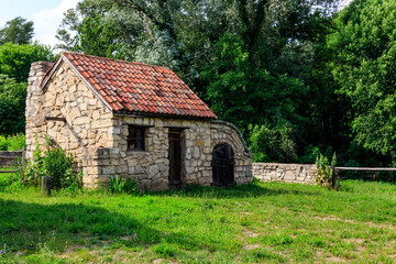 Old barn in the ukrainian village