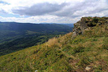 Landscape of Carynska in spring, Bieszczady National Park, Poland