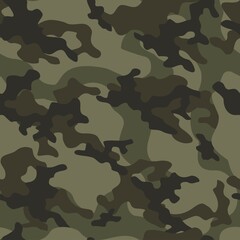Fototapeta premium military camouflage vector seamless pattern green