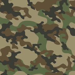 seamless camouflage pattern green