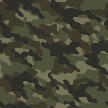 military camouflage vector seamless pattern green