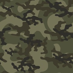Fototapeta premium green military camouflage vector seamless pattern