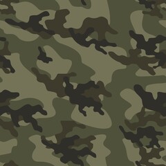 green army camouflage vector seamless print