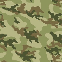 Fototapeta premium green army camouflage vector seamless print