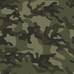 Fototapeta premium Seamless pattern of military texture. Camouflage pattern for textiles