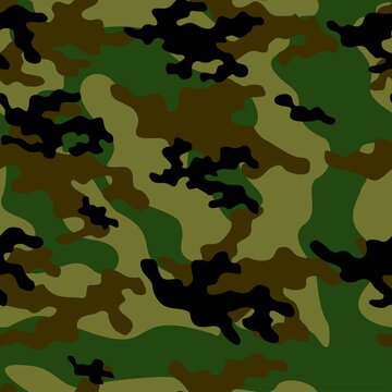 green military camouflage vector seamless print