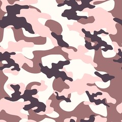 military camouflage vector seamless print pink
