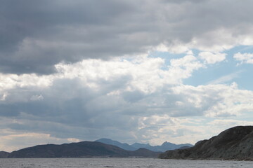 clouds over the mountains