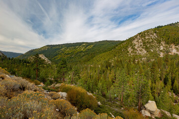 High angle view of some landscape around Lake Tahoe area