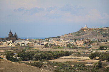 Fototapeta na wymiar View from Cittadella Fortress in Rabat Victoria, Gozo Malta