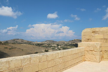 View from Cittadella Fortress in Rabat Victoria, Gozo Malta