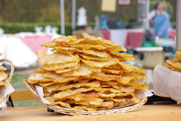 Pile of oreillettes, Provencal donut