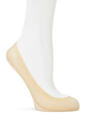 Beige color short mini socks mockup for design isolated on white background. Set of short socks for sports as mock up and label for advertising, logo, branding. Pair sport cotton socks.