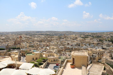 View from Cittadella Fortress in Rabat Victoria, Gozo Malta
