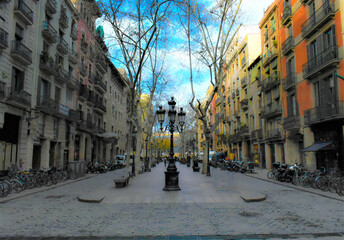 Architectural detail of the city of Barcelona, ​​Catalonia, Spain
