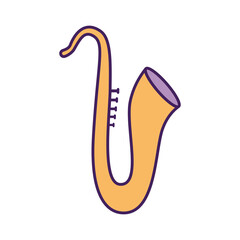 saxophone on a white background
