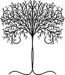 Obraz premium Tree of Life Hand Drawn Design Vector