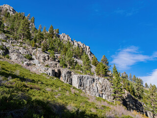 High angle view of some landscape around Lake Tahoe area