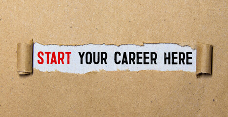 your journey starts here written under torn paper