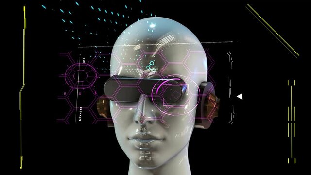 robot androide con tecnolog&iacute;a futurista