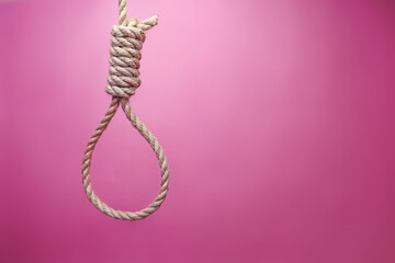 gallows on pink background