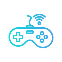 Joystick icon vector illustration in gradient style about internet of things for any projects