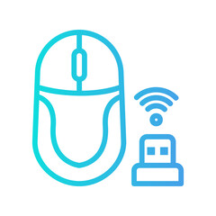 Mouse icon vector illustration in gradient style about internet of things for any projects