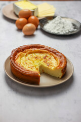 Delicious Cheese burnt cake for dessert.