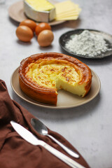 Delicious Cheese burnt cake for dessert.