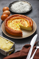 Delicious Cheese burnt cake for dessert.