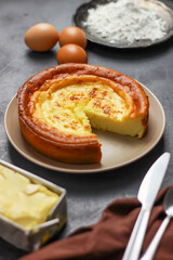 Delicious Cheese burnt cake for dessert.