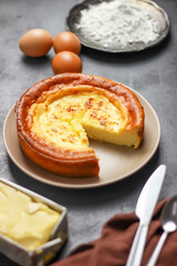 Delicious Cheese burnt cake for dessert.