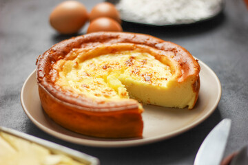 Delicious Cheese burnt cake for dessert.