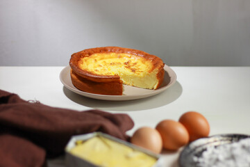 Delicious Cheese burnt cake for dessert.