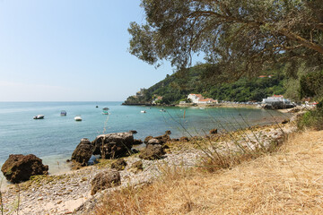 View of the bay Portinho da Arrábida, Arrábida Natural Park, Setúbal, Portugal