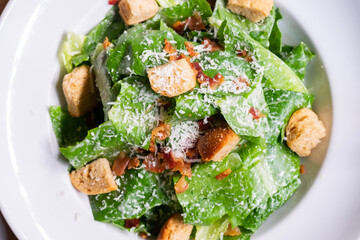 Caesar Salad with Cheese and Croutons