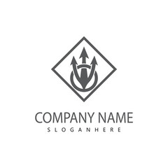 Set Trident Logo Template vector icon illustration design