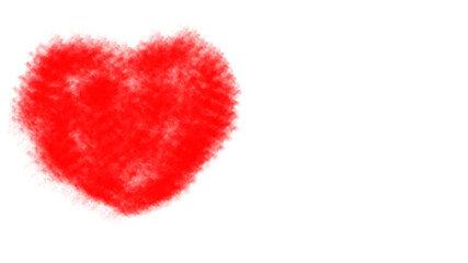 Background for February 14, Valentine's Day, Heart painted red.
